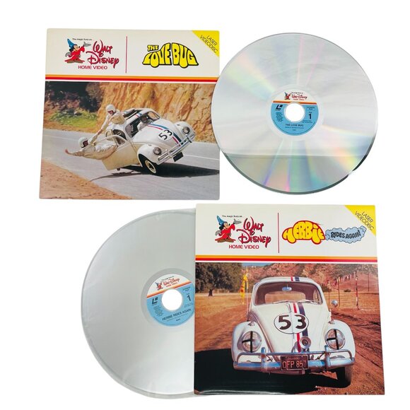 Walt Disney The Love Bug & Herbie Rides Again Home Video Movie Laserdisc LD NTSC - Picture 1 of 7